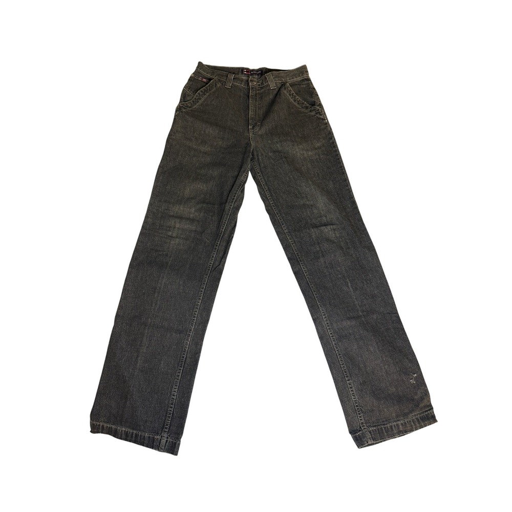 Bugle Boy Company Carpenter Jeans Black Faded Denim 32x31 Vintage Distressed Men